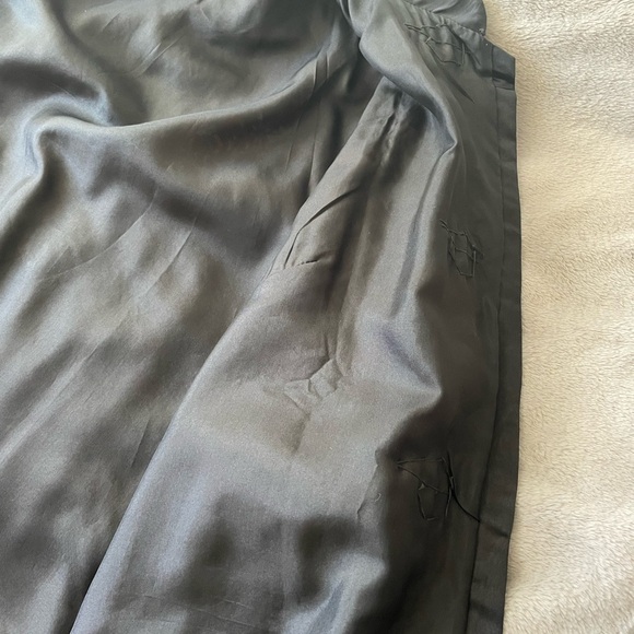 Black Chinese vintage hand embroidery floral birds long jacket coat size xs-s - Picture 8 of 16